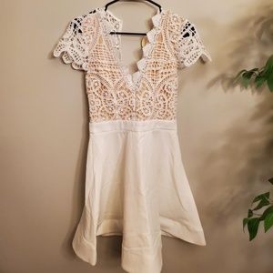 NWT Luxxel Lace Cream Dress